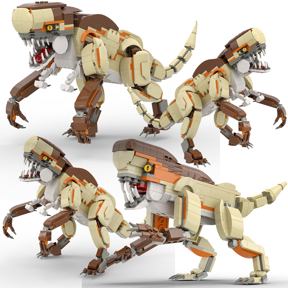 Model Kit Dinosaur - Set di blocchi di costruzione di
