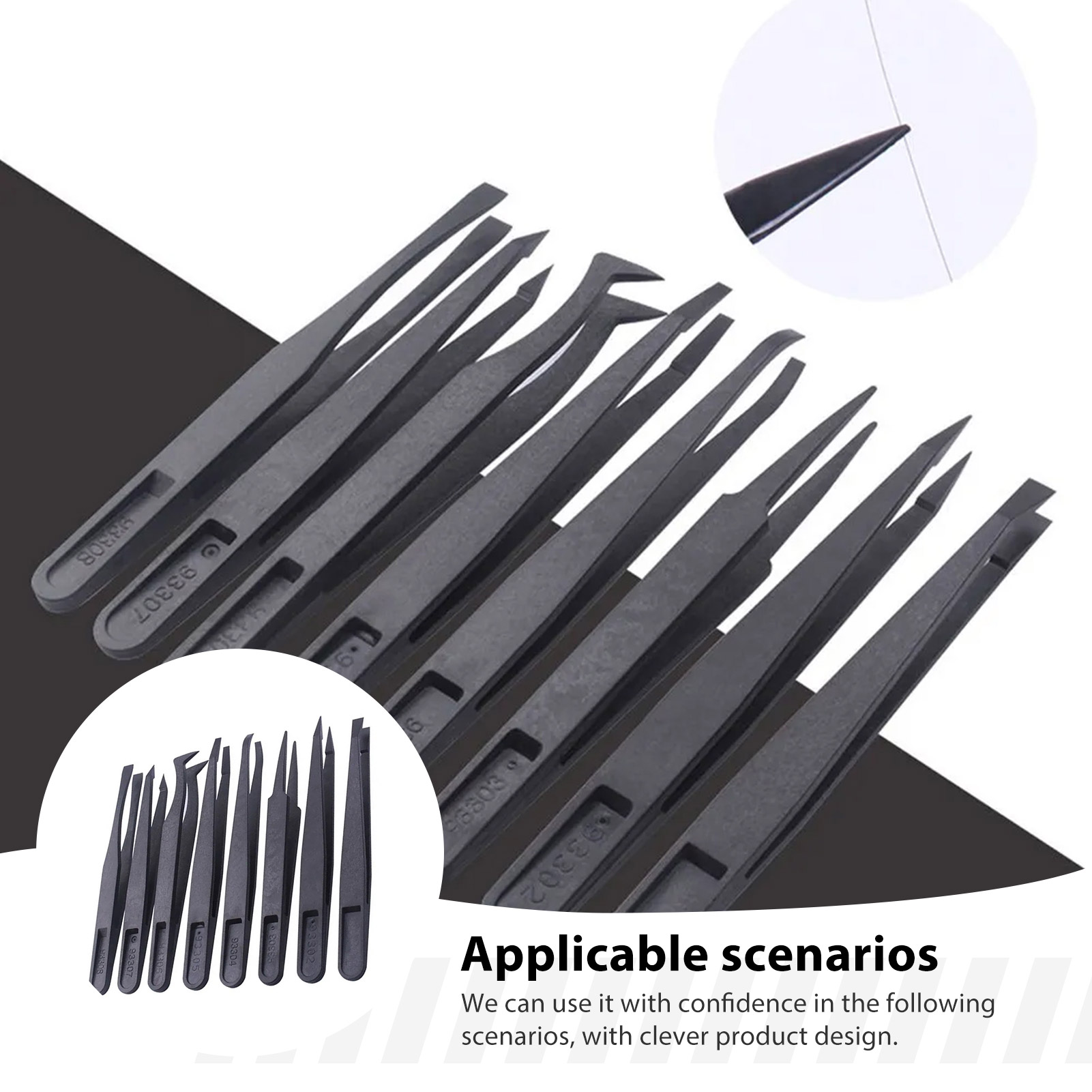 Model Kit Water Decal - Set di 8 Pinzette in Fibra