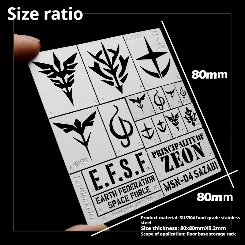 Model Kit Gundam Wing - Alexen AJ0078 Stencil per Aerografo in
